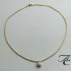 Gouden collier en hanger met briljanten