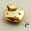 Geel gouden harten hanger