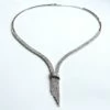 Wit gouden collier met zirkonia