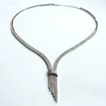 Wit gouden collier met zirkonia Wit gouden collier met zirkonia