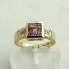 Geel gouden ring met amethyst