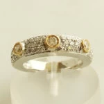 14 karaat bicolor gouden ring met briljanten