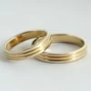 18 karaat wit- en geel gouden ring