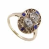 18 karaat gouden saffieren en diamanten ring
