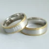 Bicolor Christian trouwringen met diamanten