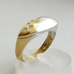 Christian geel- en wit gouden ring met diamant