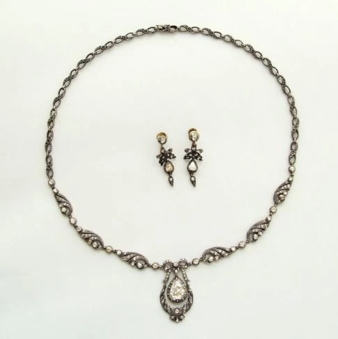 Antieke roosdiamanten set