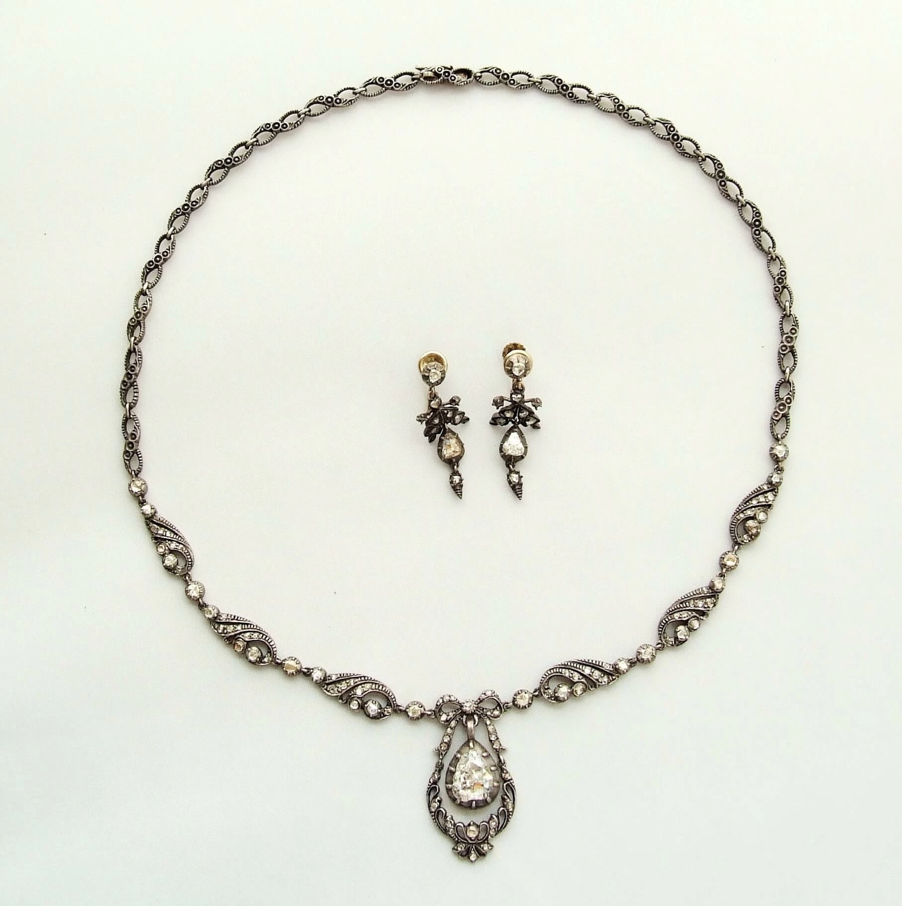 Antieke roosdiamanten set
