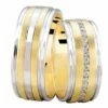 Bicolor trouwringen met 0.37 ct. diamanten