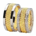 Bicolor Trouwringen Met Diamanten 1