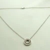 Wit gouden collier met diamanten hanger