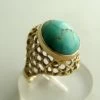 Gouden ring met turkoois