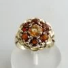 Gouden ring met citrien en granaat