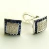 18 karaat oorbellen met saffier en diamanten