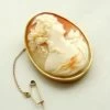 Gouden camee broche