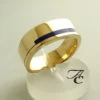 Geel gouden lapis lazuli ring