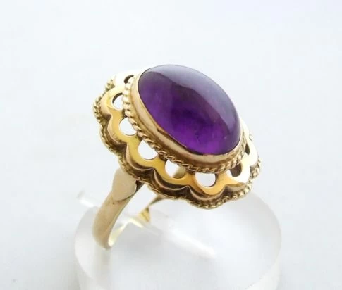 Gouden occasion ring met amethist