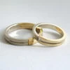 Gouden trouwringen met diamant