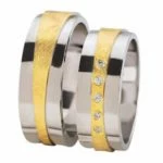 Diamond Coated Trouwringen Met Diamanten