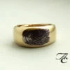 Geel gouden fingerprint ring