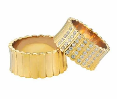 Gouden trouwringen fantasie model