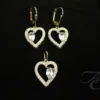 Wit gouden oorhangers met hanger