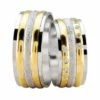 Trouwringen diamond coated bicolor