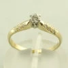 Geel gouden ring met briljant geslepen diamant