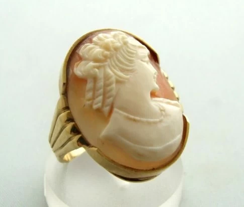 Gouden camee ring
