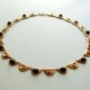 Rosé gouden collier met granaat