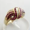 18 krt gouden ring met robijn en diamant
