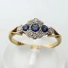 18 karaat ring met diamant en saffier