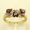 Gouden ring met amethyst en diamant