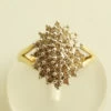 Geel gouden ring met briljant geslepen diamanten