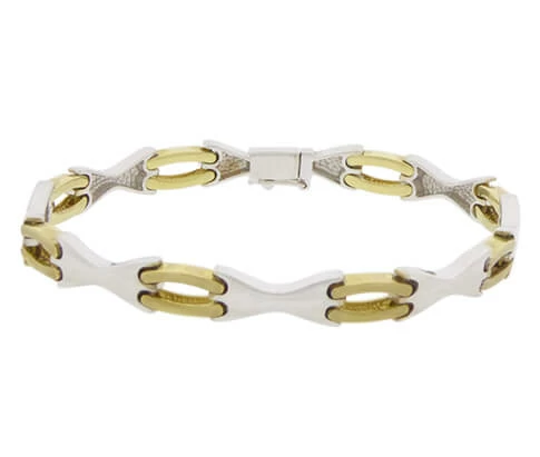 Bicolor gouden armband