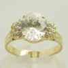Geel gouden Christian ring met zirkonia
