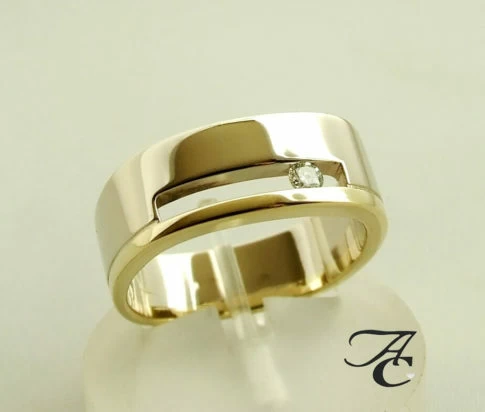 Atelier Christian gouden ring met briljant