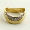 Geel gouden occasion ring met diamant