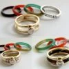 Gouden wisselring met diamant