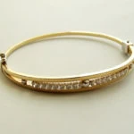 Gouden slavenarmband met zirkonia Gouden slavenarmband met zirkonia