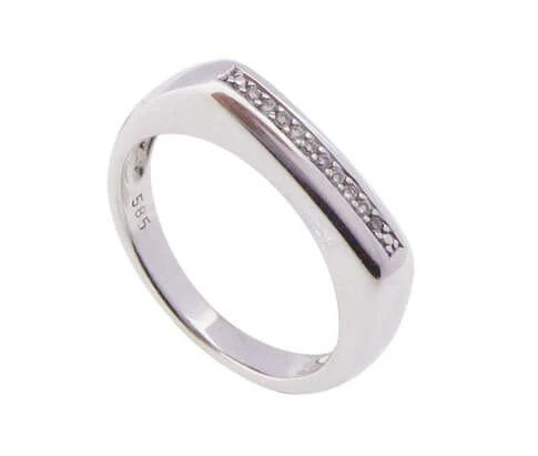 Wit gouden occasion ring met diamanten
