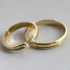 Gouden bicolor trouwringen met diamant