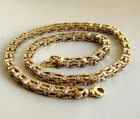 Geel- en wit gouden koningsketting Geel- en wit gouden koningsketting