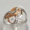 Bicolor gouden ring met diamanten