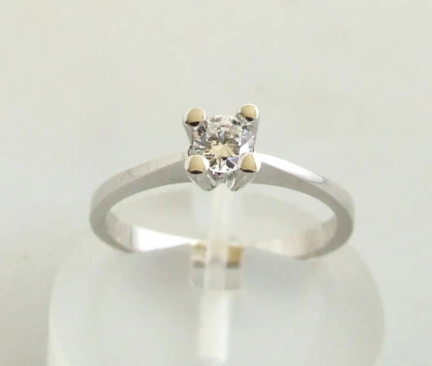 Christian wit gouden ring met zirkonia