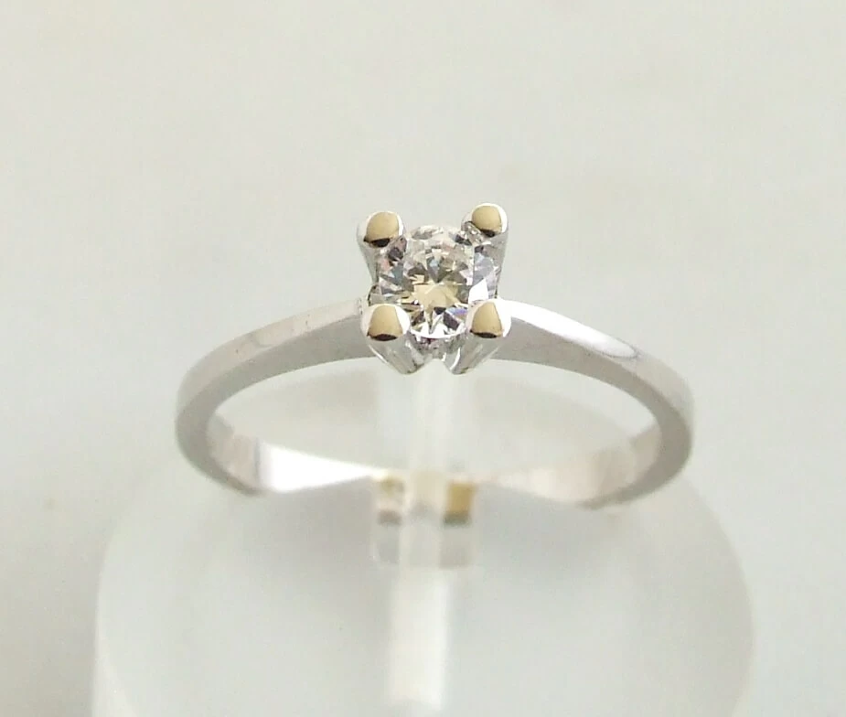 Christian wit gouden ring met zirkonia
