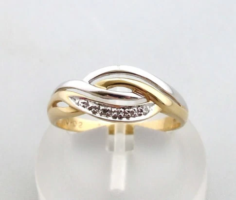 Diamanten bicolor ring