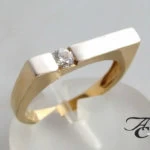 Atelier Christian geel gouden ring met zirkonia
