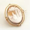 Gouden broche camee