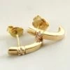 Geel gouden oorbellen met diamant